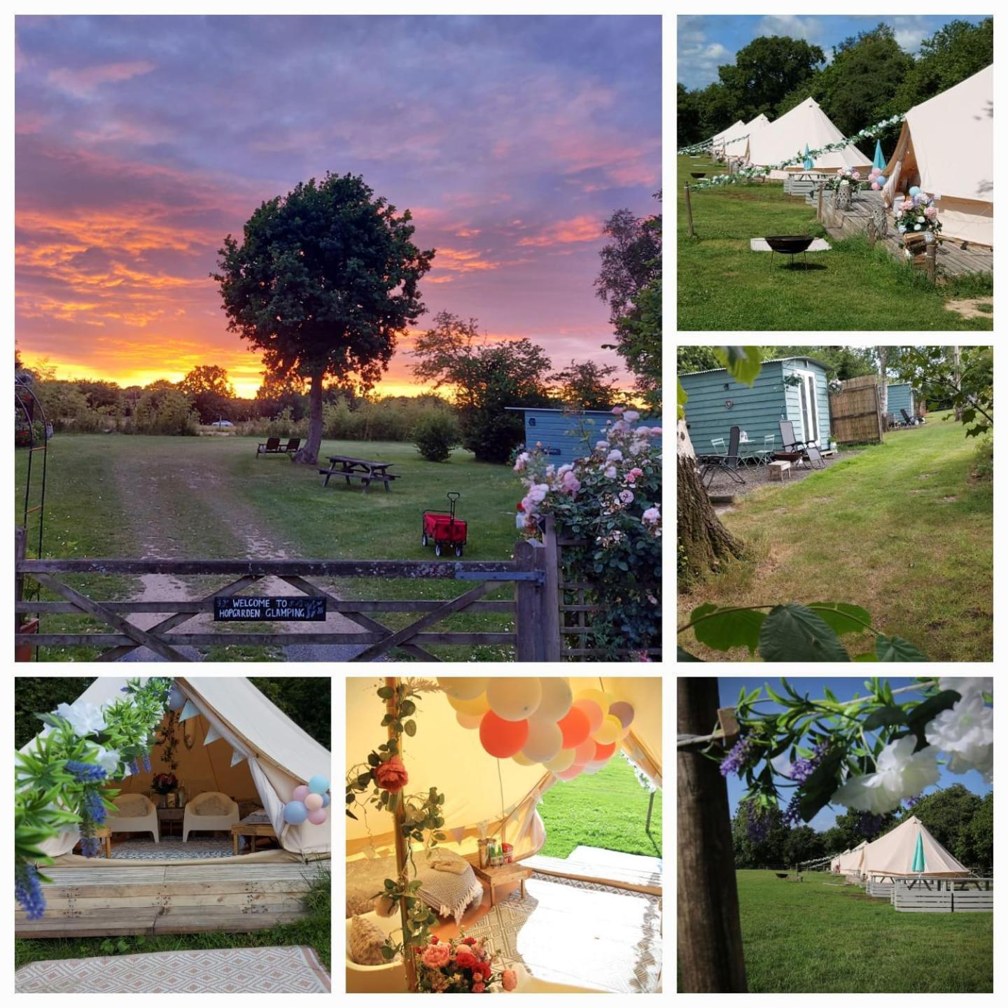 Hopgarden Glamping - Luxury 6M Bell Tent Wadhurst Exterior photo